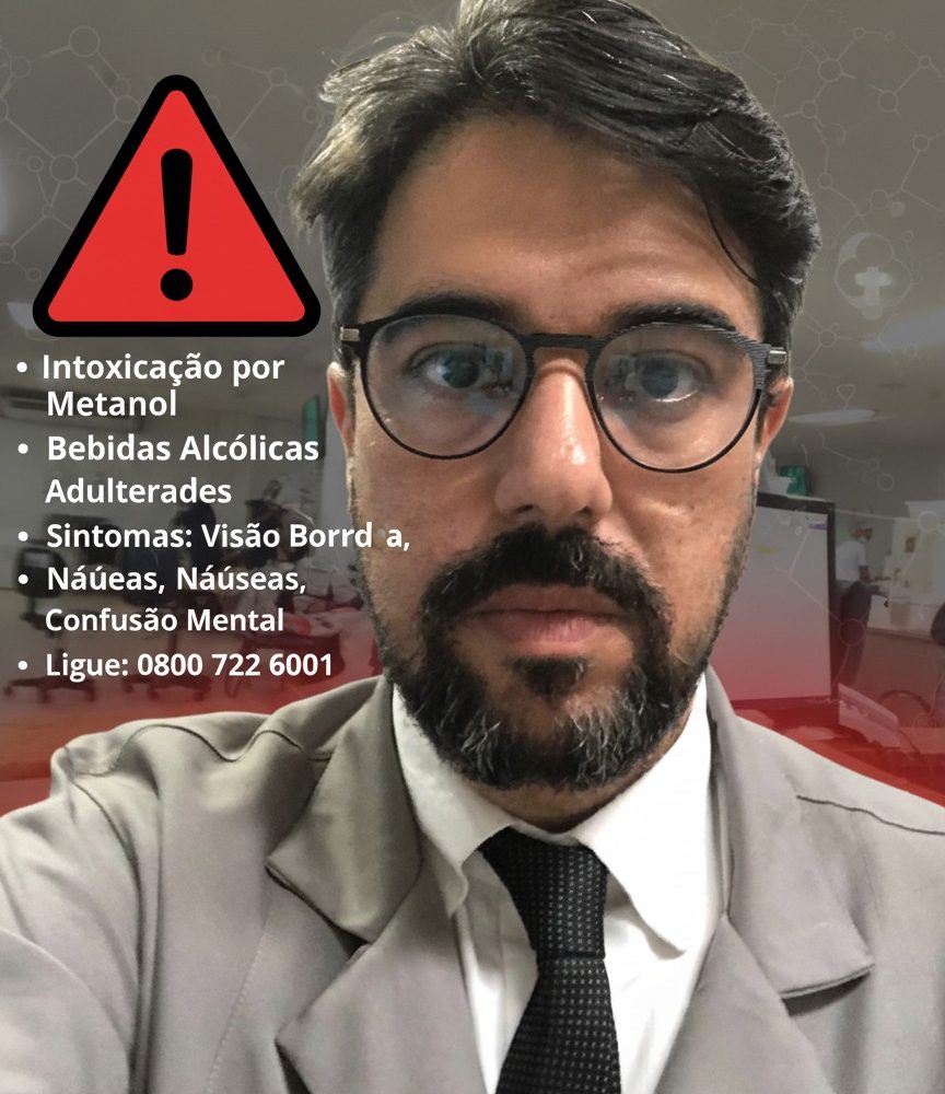 Alerta sobre intoxicação por metanol em bebidas alcoólicas adulteradas