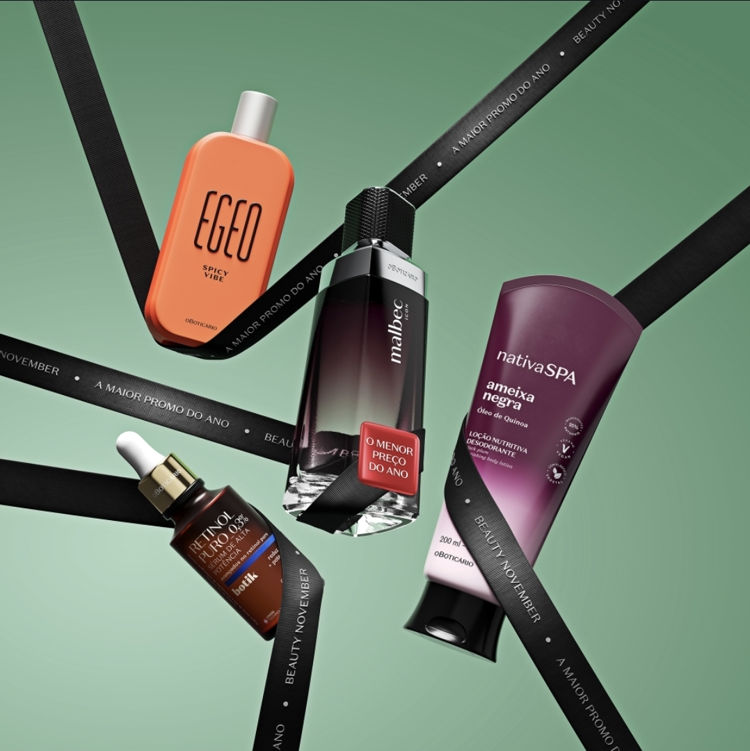 A Beauty November chegou: O Boticário lança Central de Carrinhos Abandonados em campanha com descontos de até 70% na maior promoção do ano