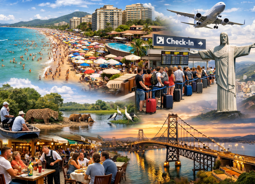 A indústria do turismo impulsiona a geração de empregos com carteiras assinadas