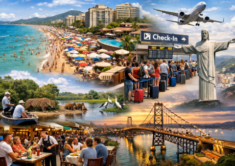 A indústria do turismo impulsiona a geração de empregos com carteiras assinadas